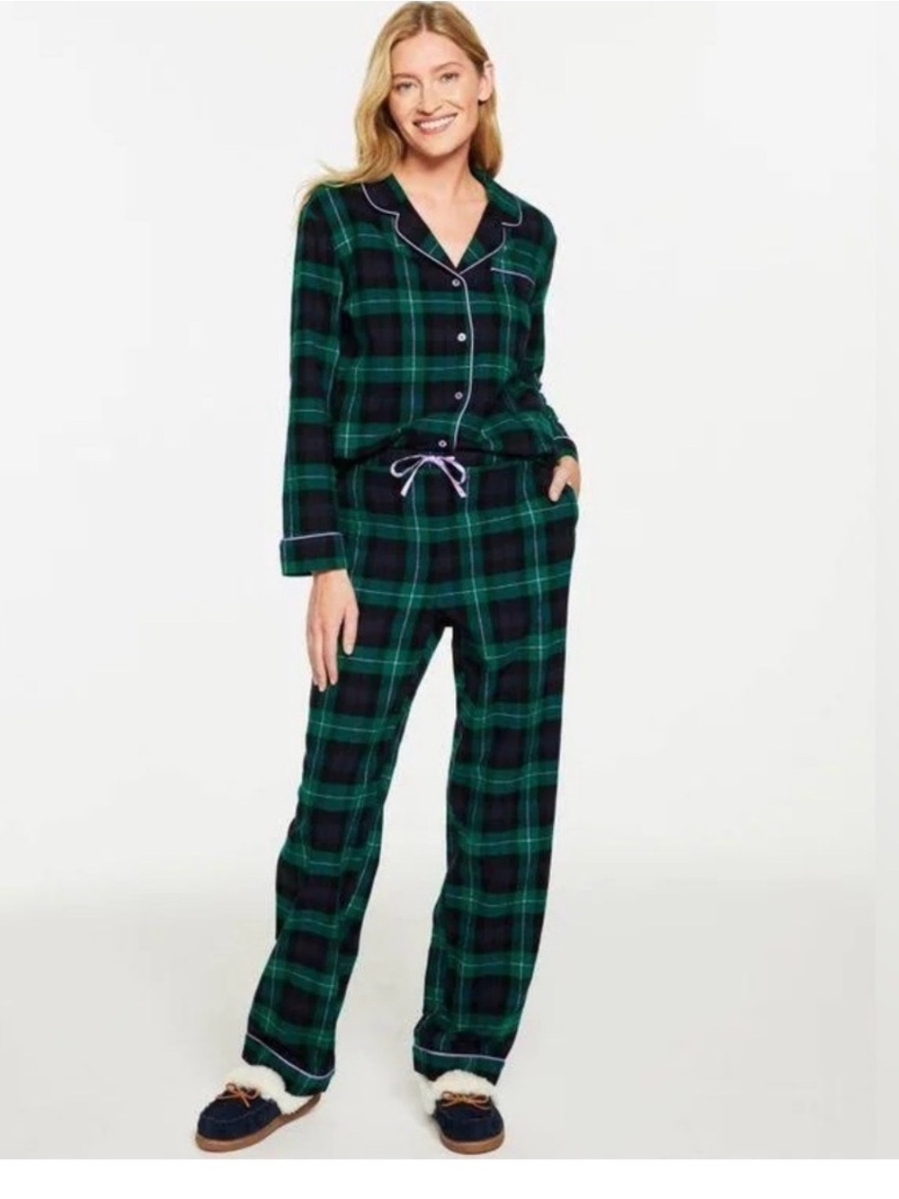 TALBOTS plus size tartan plaid flannel comfy pajama set 1X